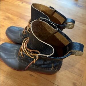 Brown Leather Duck Boots